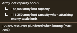 Looter commander total loot capacity